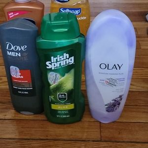 Body lotions, shampoo and body soap